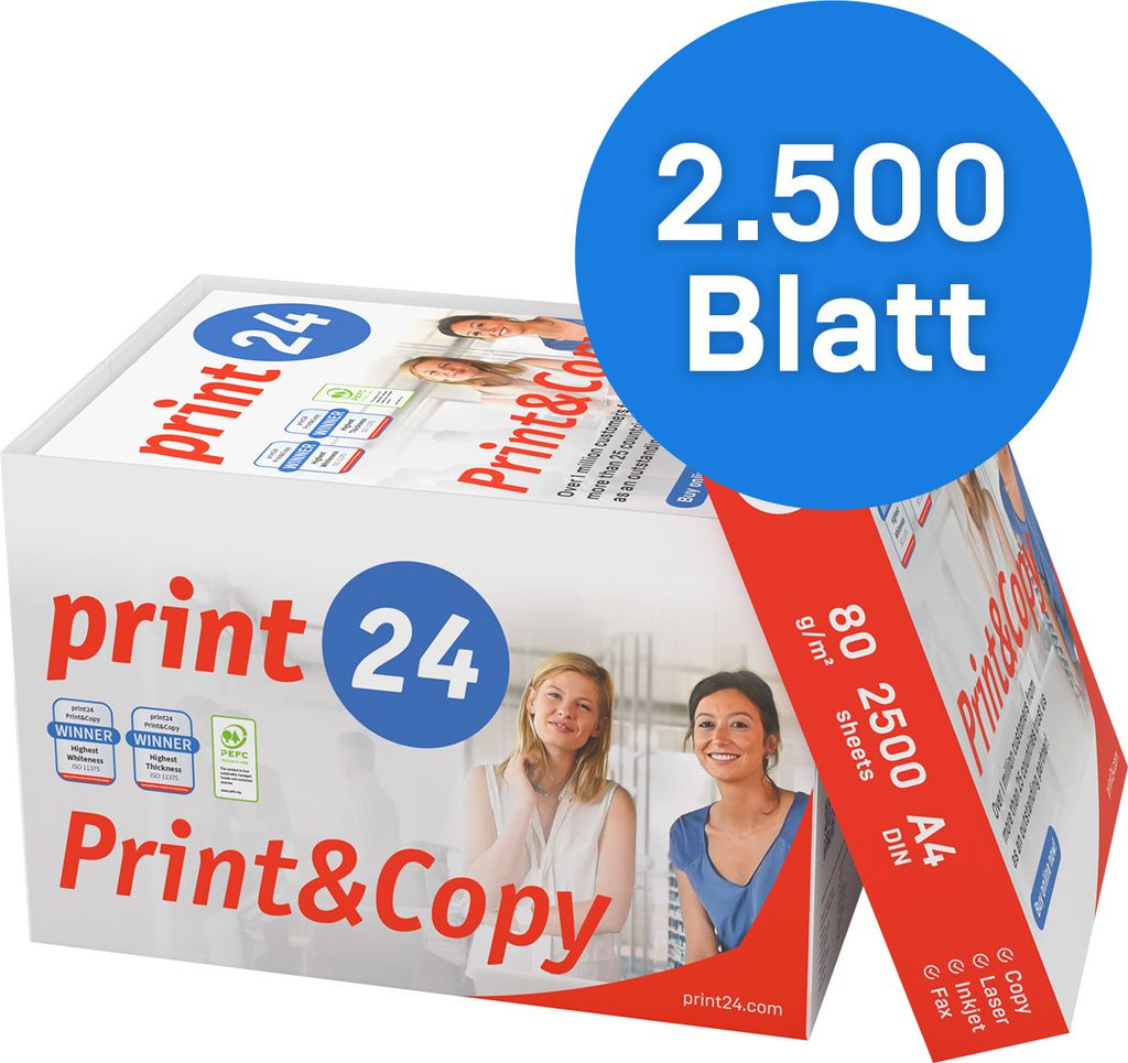 print24 Tiskový papír Kopírovací papír 2500 listů 5 x 500 Obrázek produktu 1