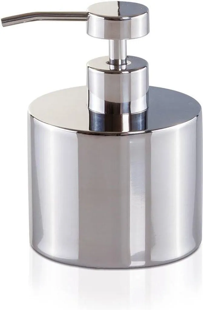 Distributeur savon inox argenté 9 x 13 cm - Anti-rouille et durable