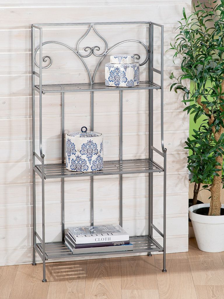 Gilde Regal, "Stripes", Metall, grau, VE 1, L. 28 cm, B. 60 cm, H. 121 cm 65538