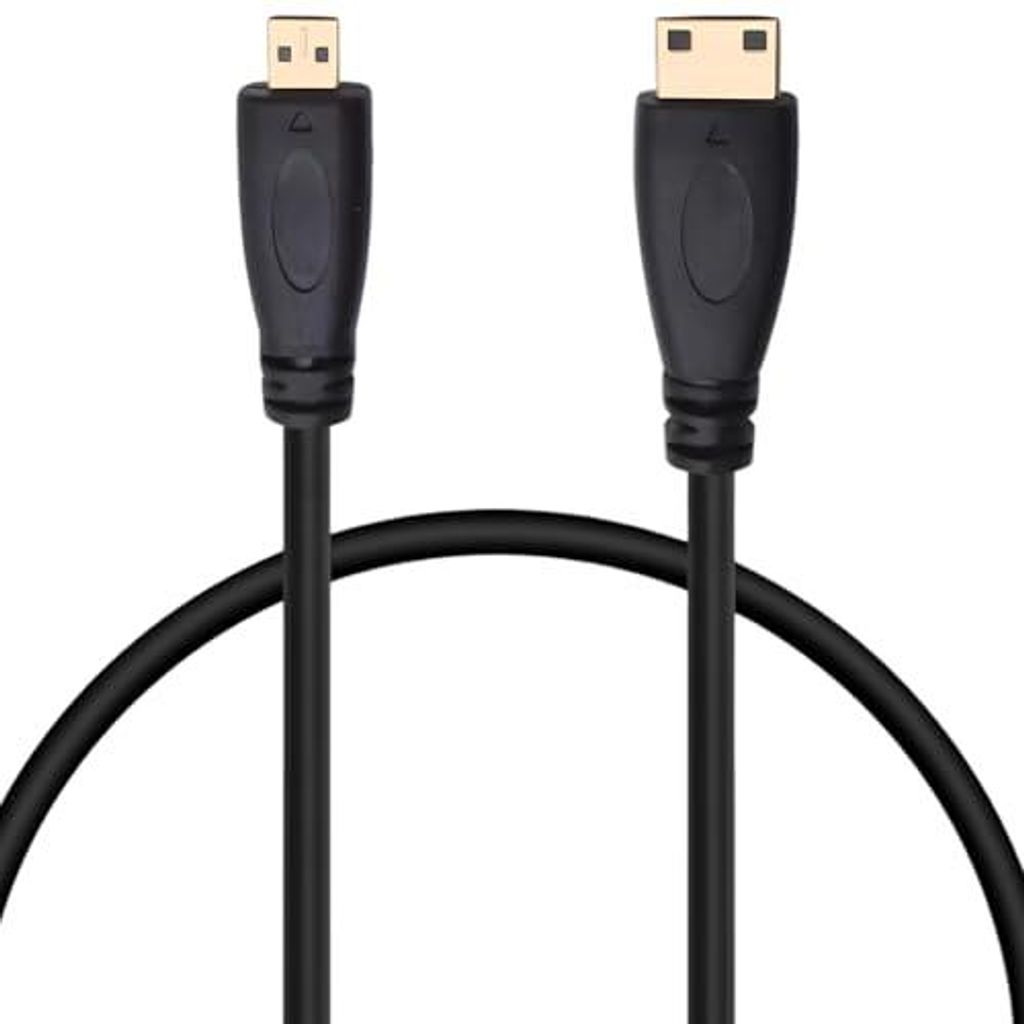Micro HDMI auf Mini HDMI Kabel 0,5M, Kompatibel mit Kamera-Tablet-Monitor, 1080p Audio-Video-Signalübertragung Micro HDMI Kabelmit Ethernet mit Go...