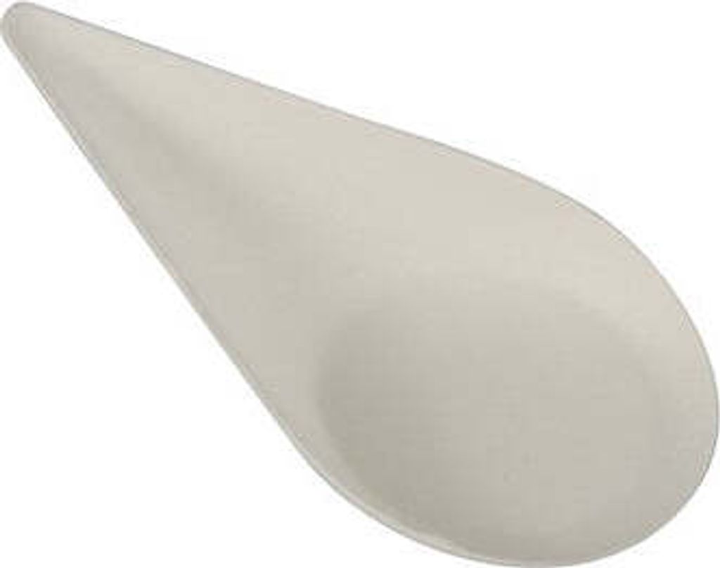 PAPSTAR Fingerfood Teller, Zuckerrohr "pure", 10,5x5,7 cm, weiß | Schrumpffolie (12 Stück)