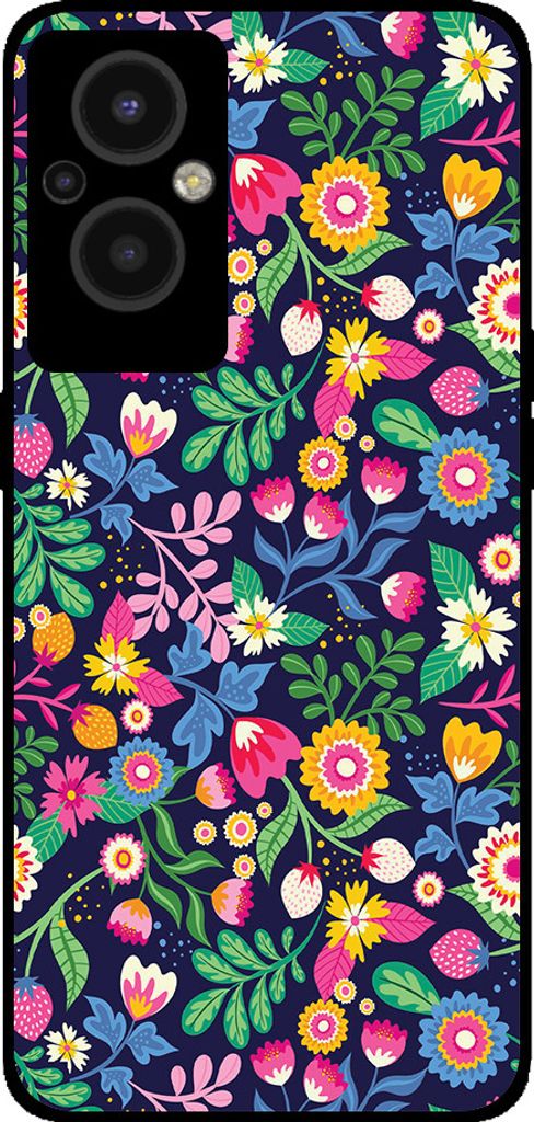 Smartphonica Telefon Fall geeignet für Oppo Reno8 Lite mit Blumendruck - TPU zurück Abdeckung Fall Blumendesign