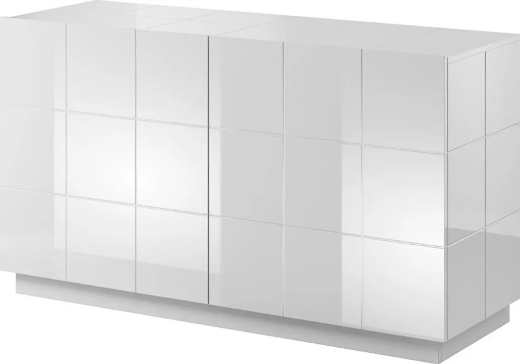 Armoire de Bureau Blanche REJA 2D BI - Rangement 2 Portes et 4 Rayons