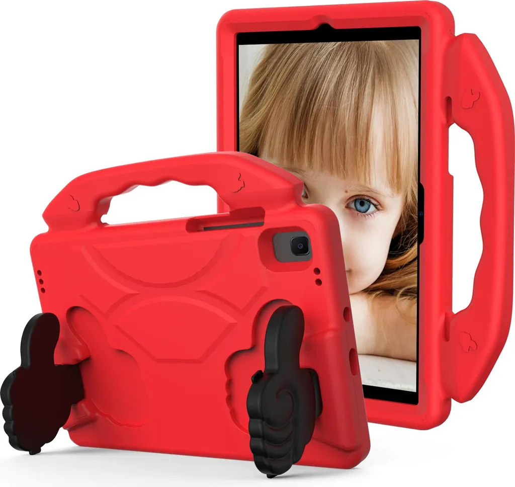 Custodia per bambini per Huawei MatePad 10.4 2022/2020, MatePad SE 10.4" 2022/2023, Honor Tablet V7, Honor V6 10.4", custodia leggera in schiuma EVA con maniglia e supporto Rosso