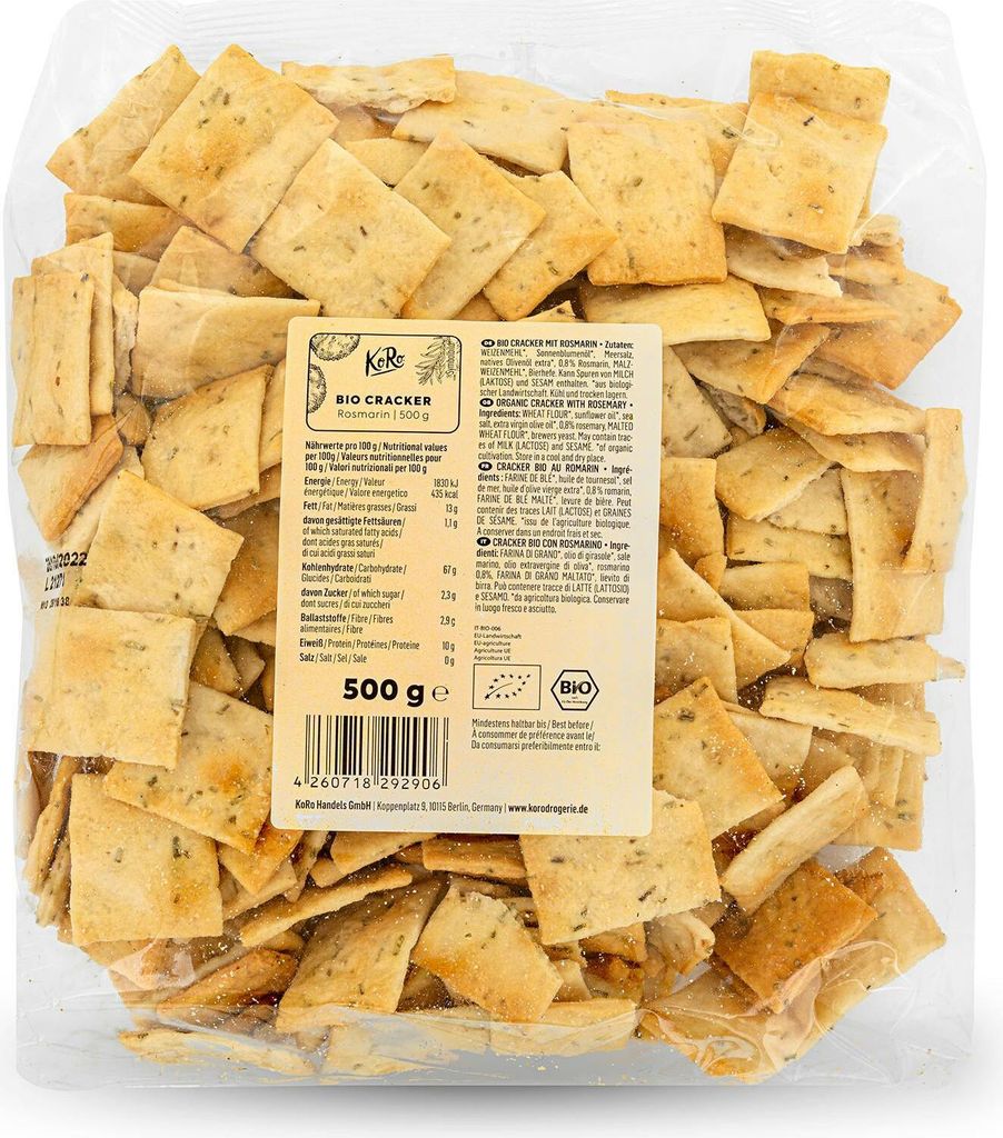 KoRo I  Cracker Rosmarin 500 g Produktbild 