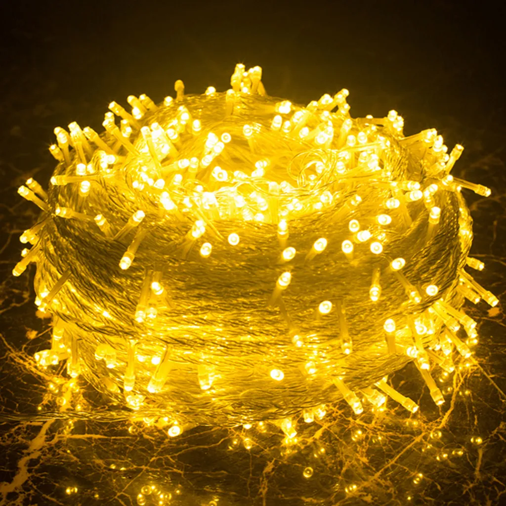 SWANEW 20M Catena Luci Fiabesche 200 LED Bianco Caldo Festa Casa