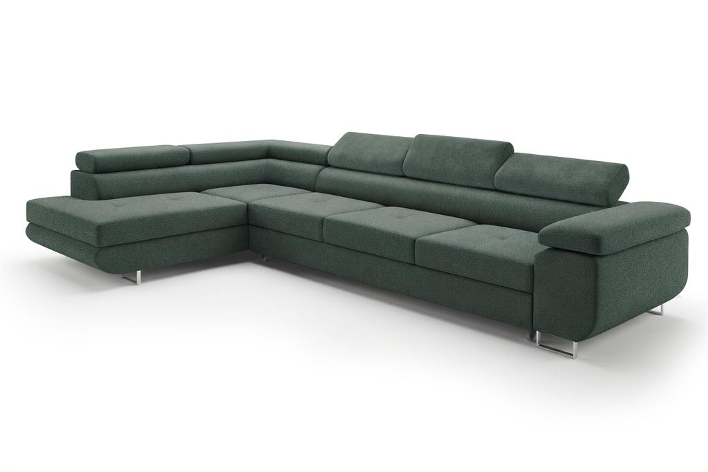 Ecksofa mit Schlaffunktion PASTI XL L-Form, Sofa Couch mit Bettkasten, Couch Eckcouch, Schlafsofa für Wohnzimmer Ottomane Links LETTO 39