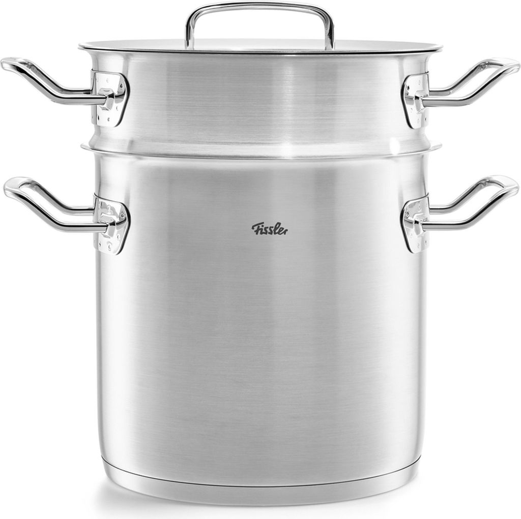 Fissler Original-Profi Collection Multistar Faitout 20cm 6L - Cuit-Vapeur Acier Inox Induction Avec Panier