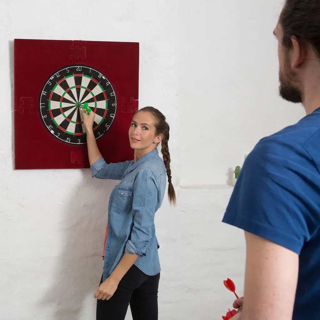 Dartboard Surround Ring R6 protection murale 4 pièces bordeaux 45cm