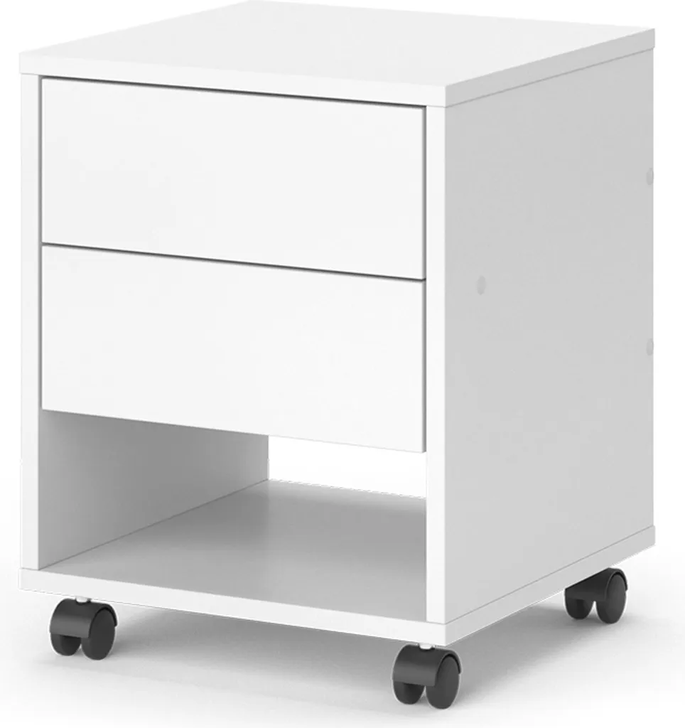 Meuble de rangement de bureau à roulettes Vicco Jons blanc 2 tiroirs