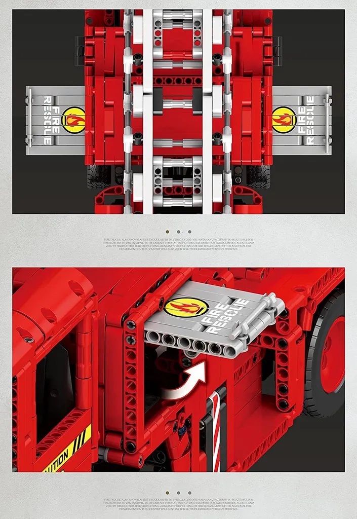 Reobrix 22005 Camion de Pompiers Set de Briques de Construction Tech - 9