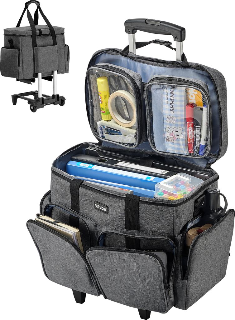 VEVOR Laptop Trolley 43x21x41 cm, passend für Laptops bis Produktbild 
