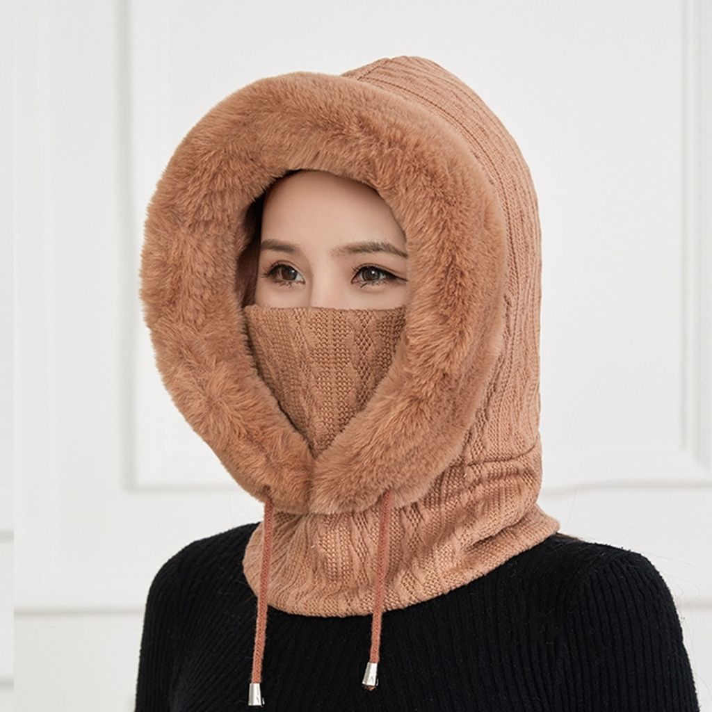 Refttenw Strckmütze Damen Wnter Warm Wnddchte All- Produktbild-Vorschau 14