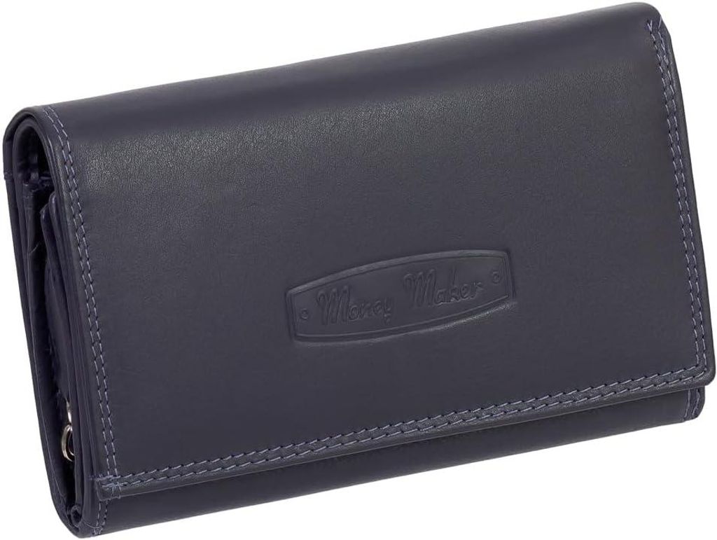 RFID Damen Leder Geldbörse Portemonnaie im Geschenkset mit Schlüsselanhänger, viele Kartenfächer, Münzfach mit Reißverschluss, sichere Damen