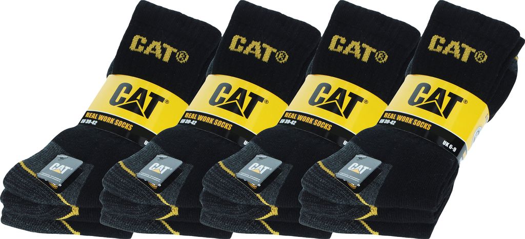 12 Paar CAT® CATERPILLAR REAL WORK SOCKS Damen Herren Produktbild 3