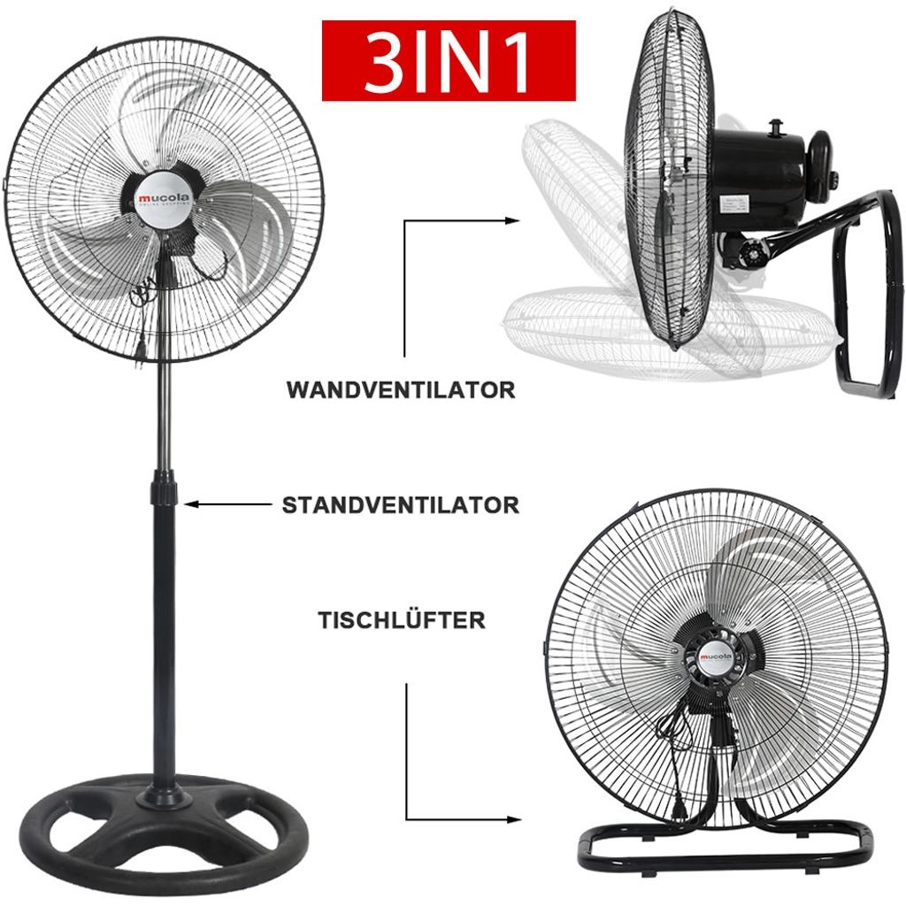 Ø Ventilator Lüfter Windmaschine Air Cooler Fan neu 18" Bodenventilator 45 cm 