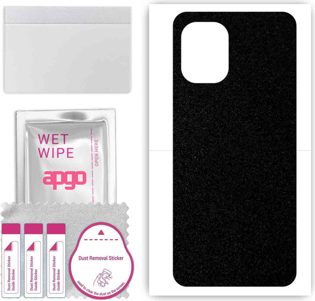 apgo Rückseite Schutzfolie, Skin, kompatibel mit Umidigi C1 Max, Hinten Displayschutzfolie aus Vinylfolie, kratzfest, einfache Montage - Mattschwarz