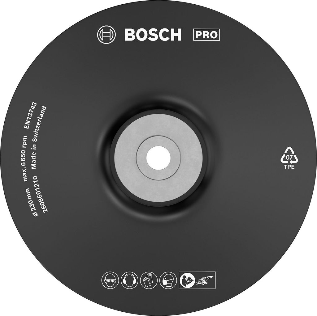Soporte de goma profesional, 230 mm, rosca M14 Imagen del producto 