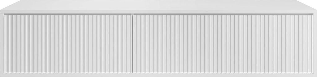 Gestreifter Wand-Waschbeckenschrank - Weiß - 150 cm - ARNEGA