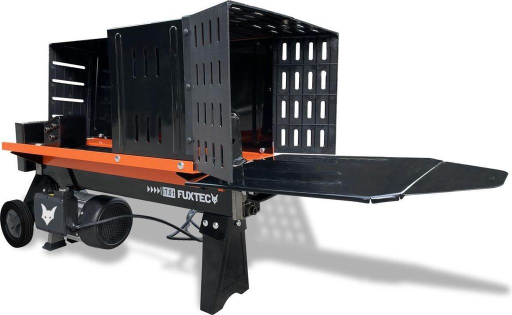 FUXTEC Holzspalter | Hydraulik-Holz-Spalter liegend | Brennholzspalter mit 7t Spaltkraft | 230V | 280 bar | 59kg | Zwei-Hand-Bedienung | 3PS | FX-HS26