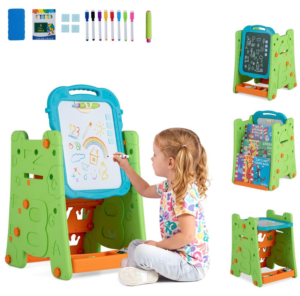 COSTWAY, table multifonctionnelle 4 en 1 pour enfants, Image du produit 