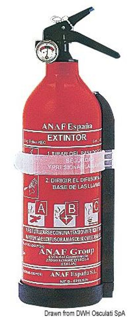 Pulver-Feuerlöscher 1kg 5A 34B C Deutschl/Österra , 1 Stück