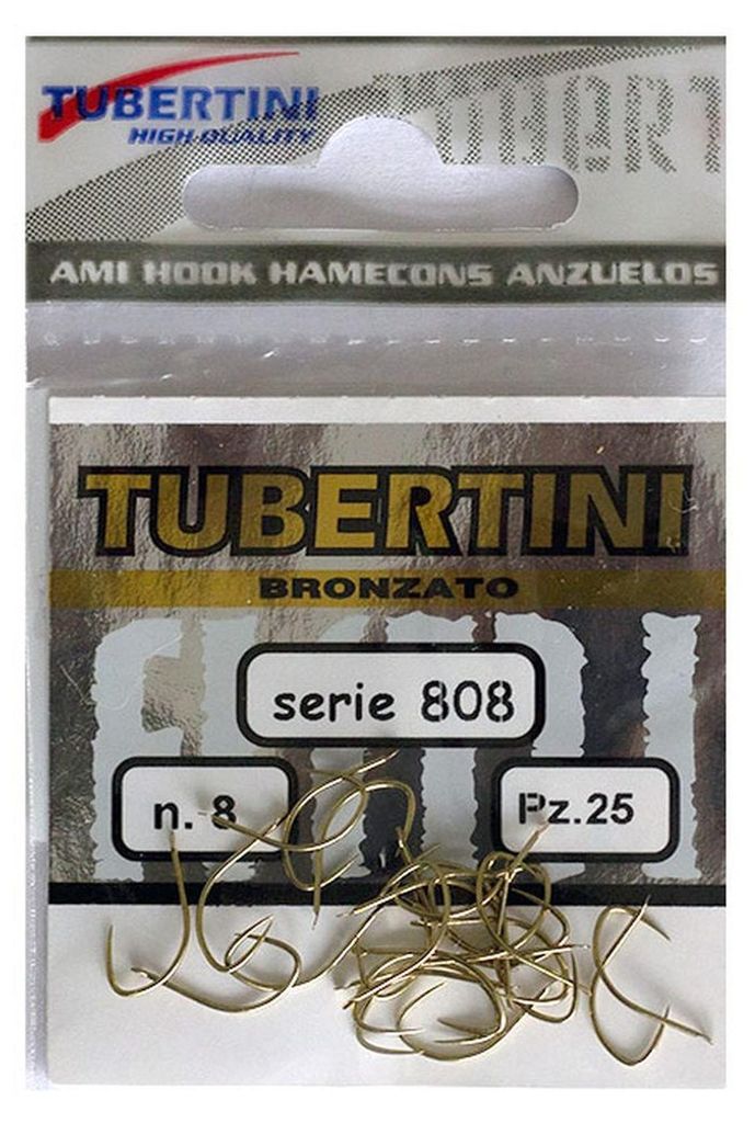 25 Schonhaken Tubertini Angelhaken ungebunden Gr. 8