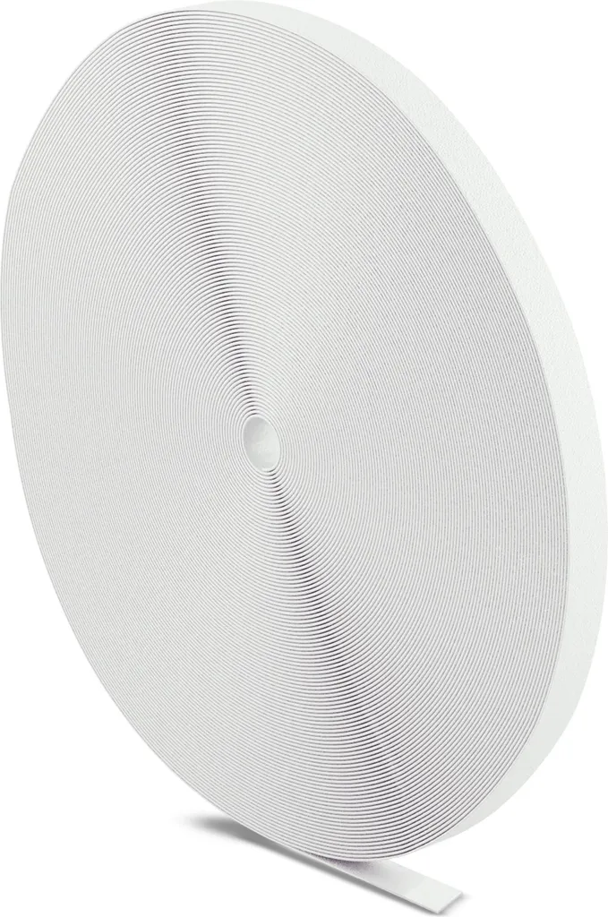 Rotolo Velcro Bianco 25m LABEL THE CABLE | Ideale per Piante e Casa
