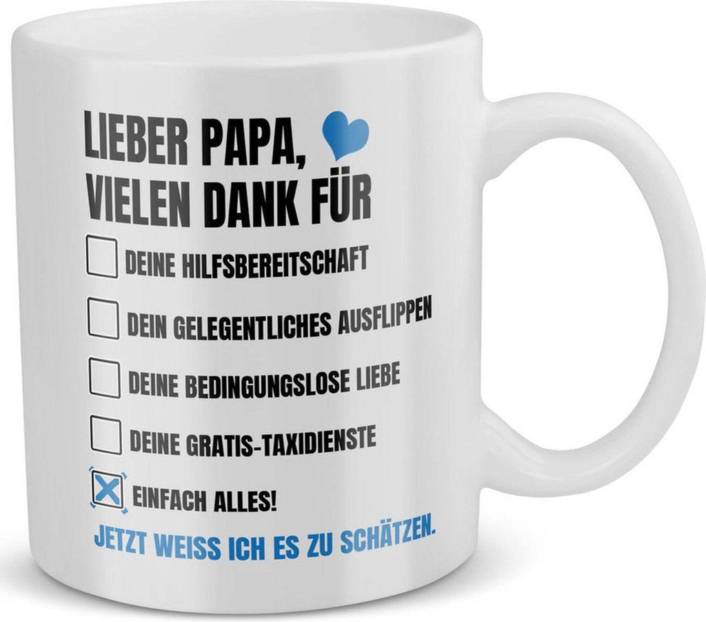 22Feels Papa Geschenk Vatertag Vater Tasse Geburtstag Kaffeetasse Männer Weihnachten Herrentag Geschenkidee