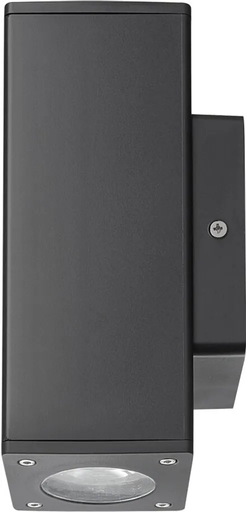 Éclairage de façade extérieur anthracite en inox 2 flammes pour entrée