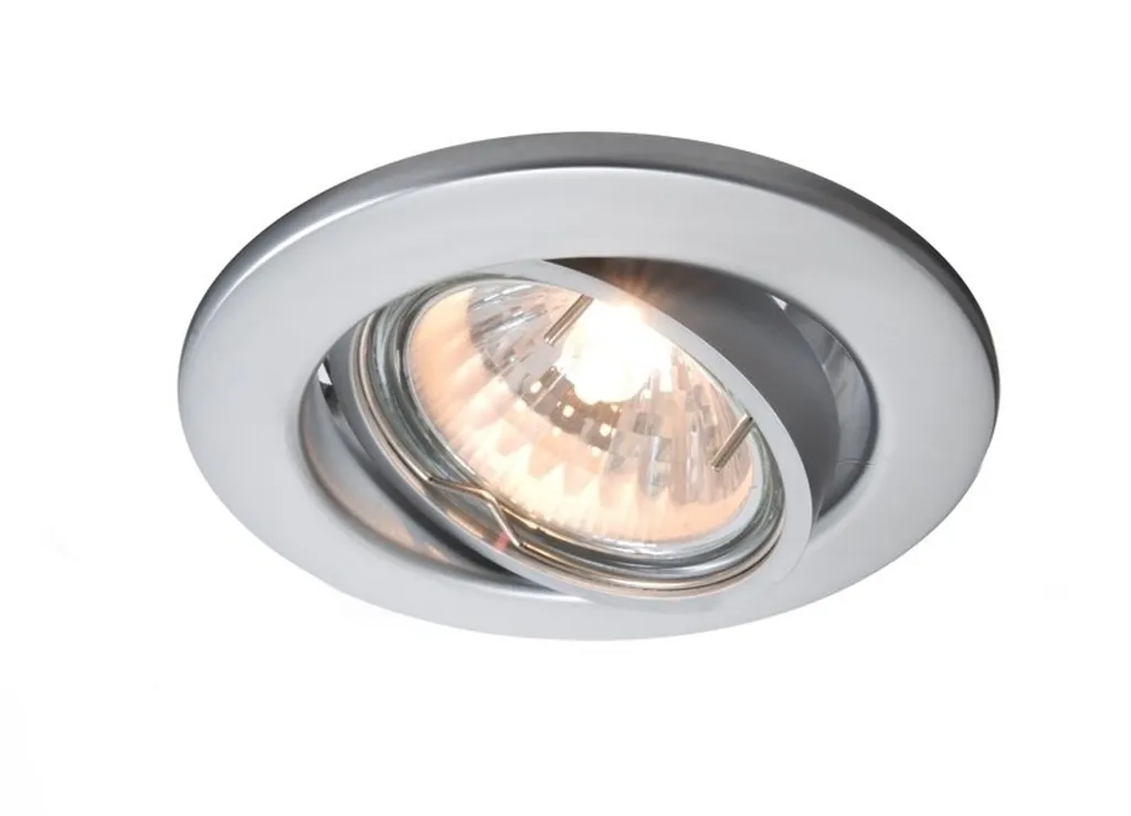 Faretto da incasso MR16 orientabile 68 argento opaco