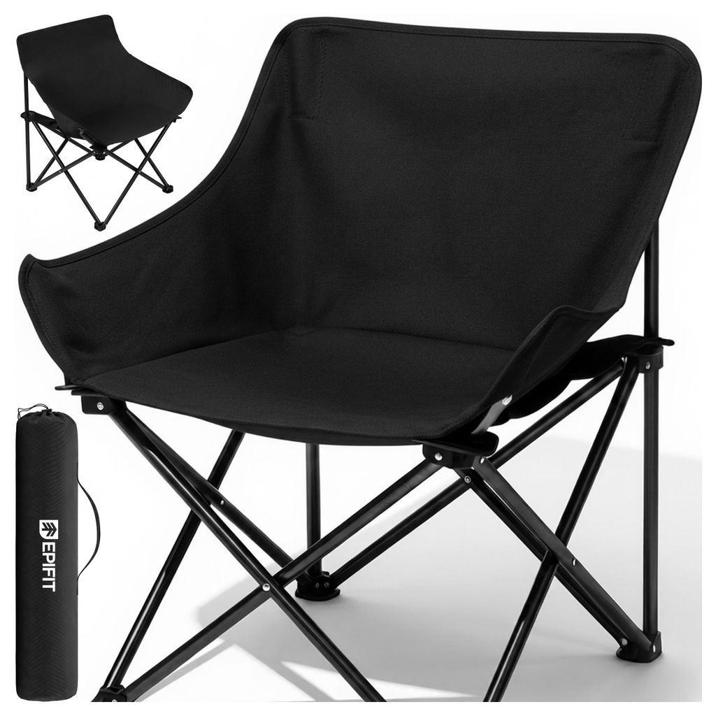 Chaise de camping Epifit GO300 noire, pliable, pour Image du produit 