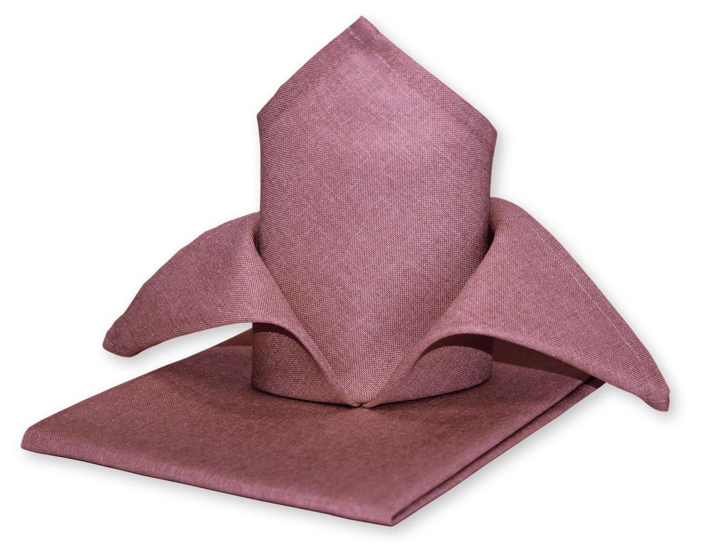 4er Pack Stoff Servietten flieder Leinenoptik bügelfrei 50x50 cm beschichtet