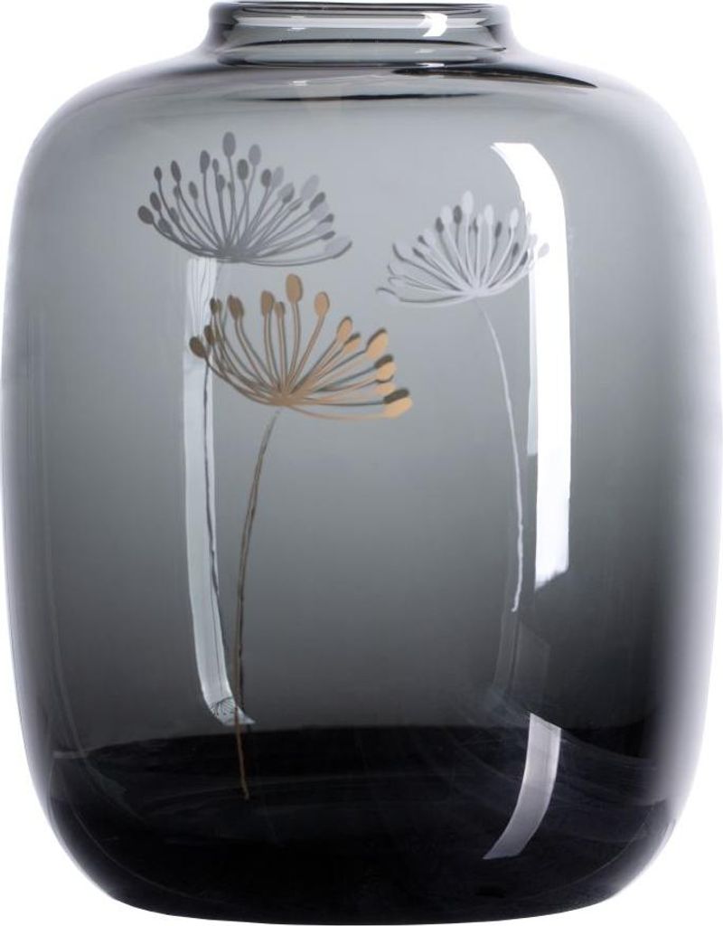 Räder Glasvase Pusteblume H.15cm, D.12cm, grau Produktbild 