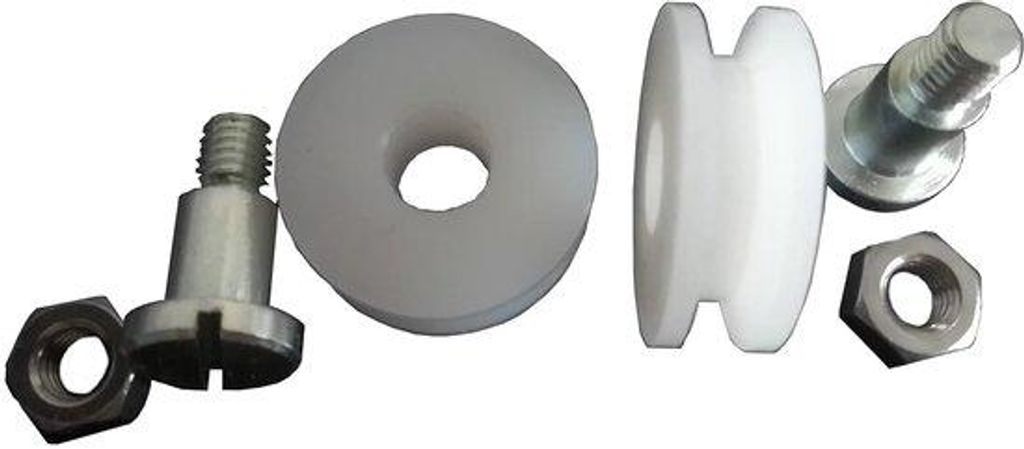 Famanu Set von 2 Rollen für Gewächstüren - 25 mm Durchmesser
