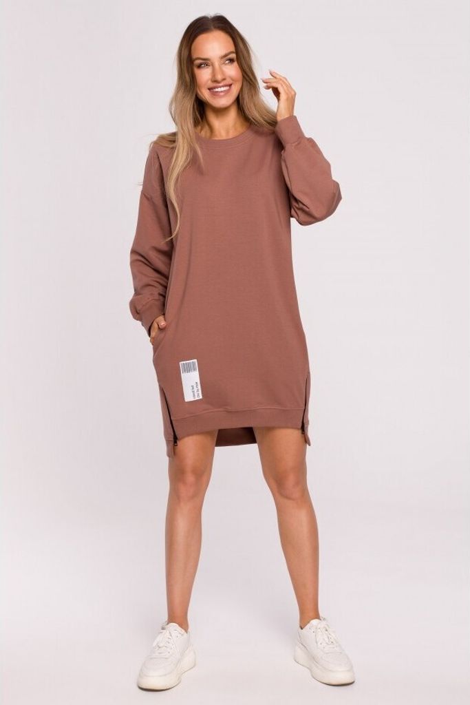 Made of Emotion Langes Sweatshirt für Damen Thronixie M676 Schokolade M