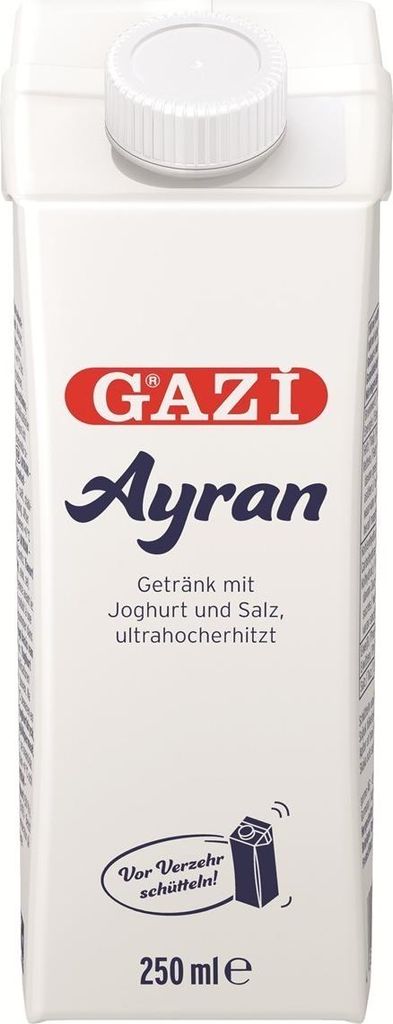 Gazi Ayran 60x 250ml Joghurt-Soft-Drink Erfrischungs-Getränk im Tetra Pak