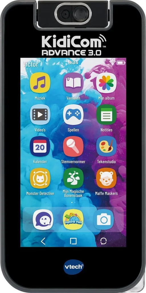 Console Portable Éducative KidiCom 3.0 Vtech Bleue pour Fille et Garçon