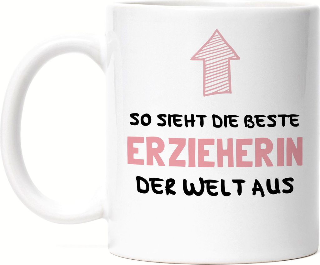 So Sieht Die Beste Erzieherin Der Welt Aus Tasse Kindergarten Dankeschön & Abschiedsgeschenk Kita