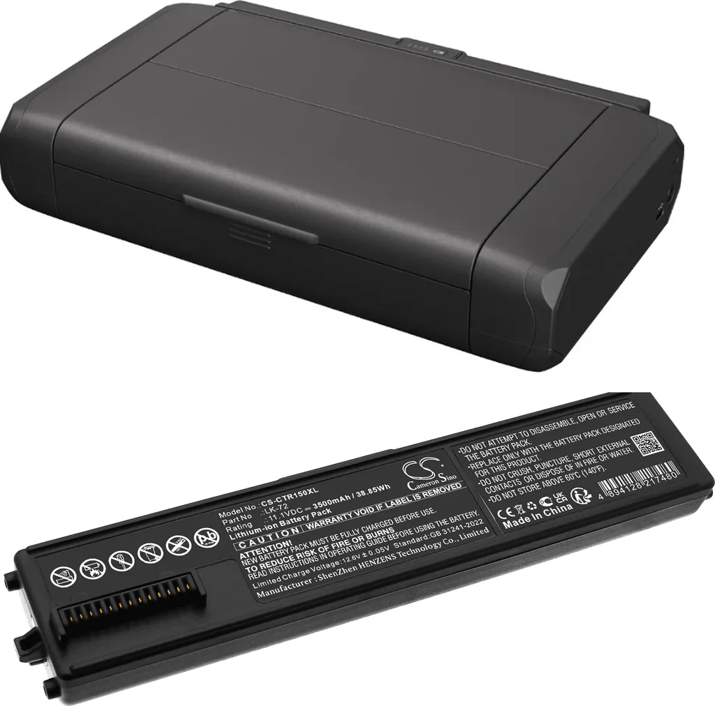 Batteria Compatibile Canon LK-72 | TECHTEK 3500mAh per Pixma TR150