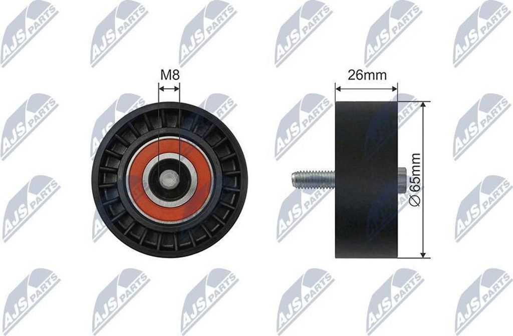 NTY RNK-ME-047 Spannrolle Keilrippenriemen 65mm passend für Produktbild 