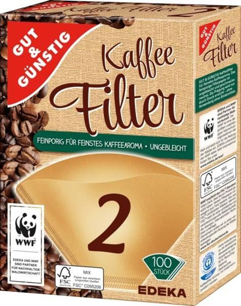 G&G Kaffeefilter Größe 2 100 Stk. Produktbild 
