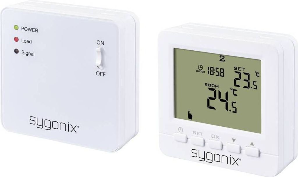Sygonix SY-5470190 Funk-Raumthermostat Aufputz Produktbild 