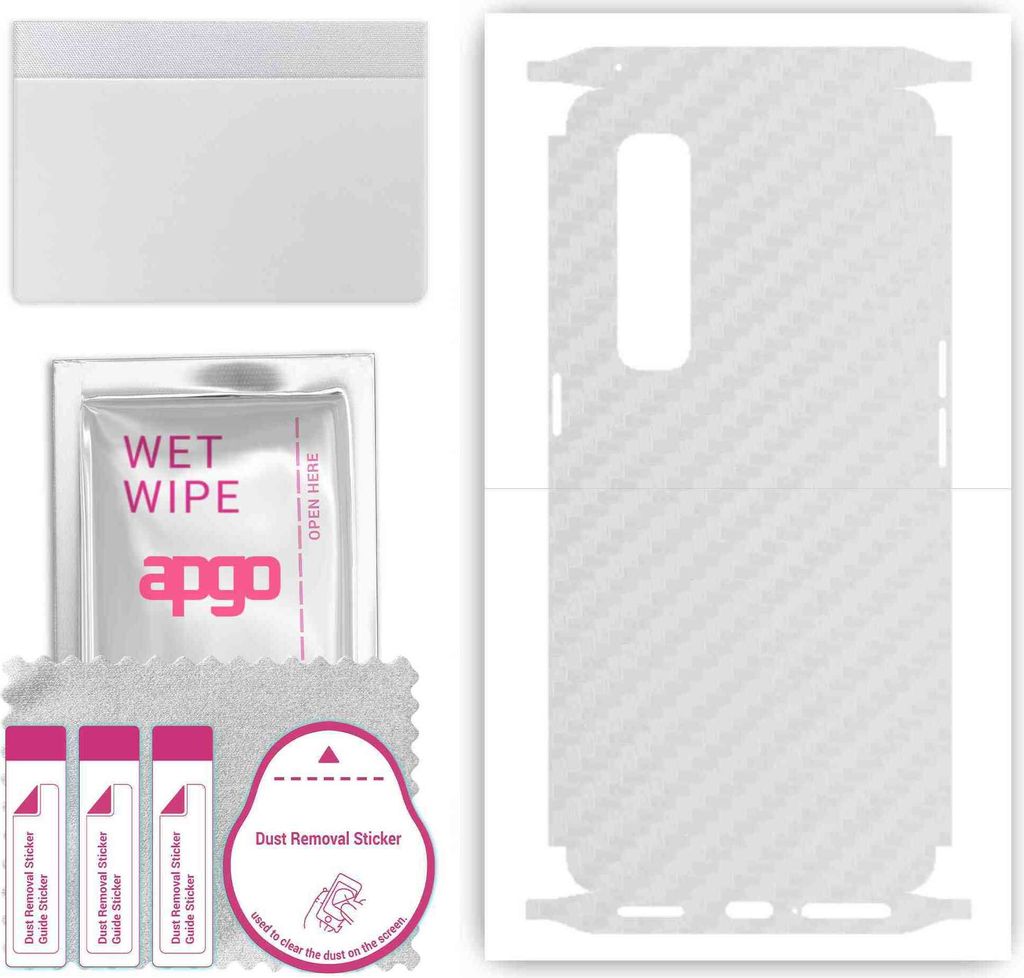 apgo Rückseite + Seiten Schutzfolie, Skin, kompatibel mit Oppo Find X2 Pro, Hinten Displayschutzfolie aus Vinylfolie, kratzfest, einfache Montage ...