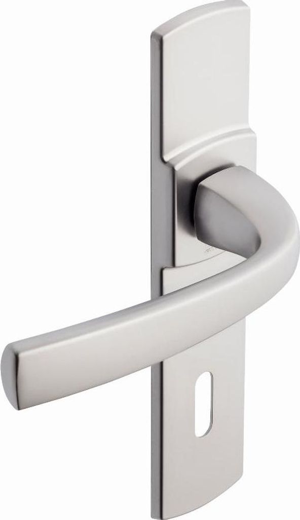 Türpaket auf Platte Muze BEZAULT - Achsabstand 165mm - Chrom velours - Schlüssel L - 4075/6390