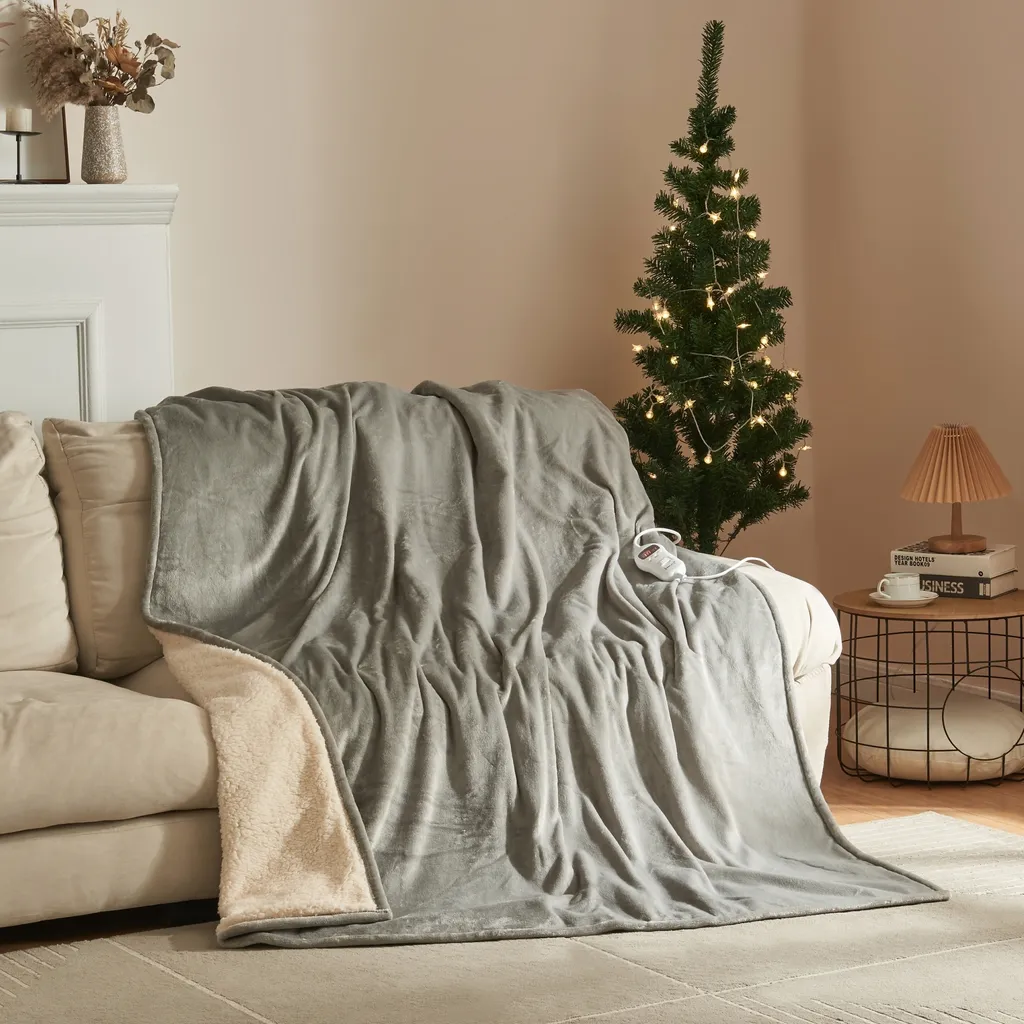 Couverture chauffante 10 niveaux de chaleur Archi gris 200x150 cm