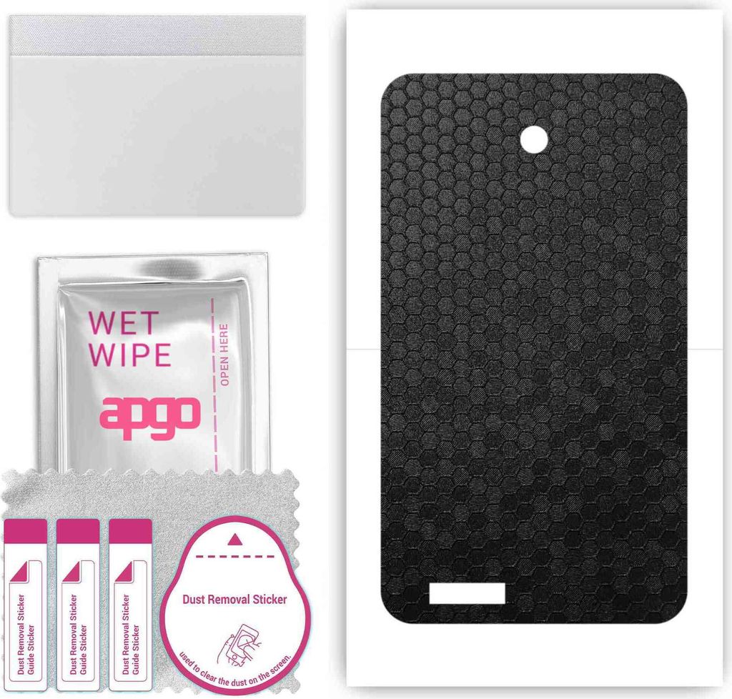apgo Rückseite Schutzfolie, Skin, kompatibel mit Asus Fonepad K004, Hinten Displayschutzfolie aus Vinylfolie, kratzfest, einfache Montage - Schwar...