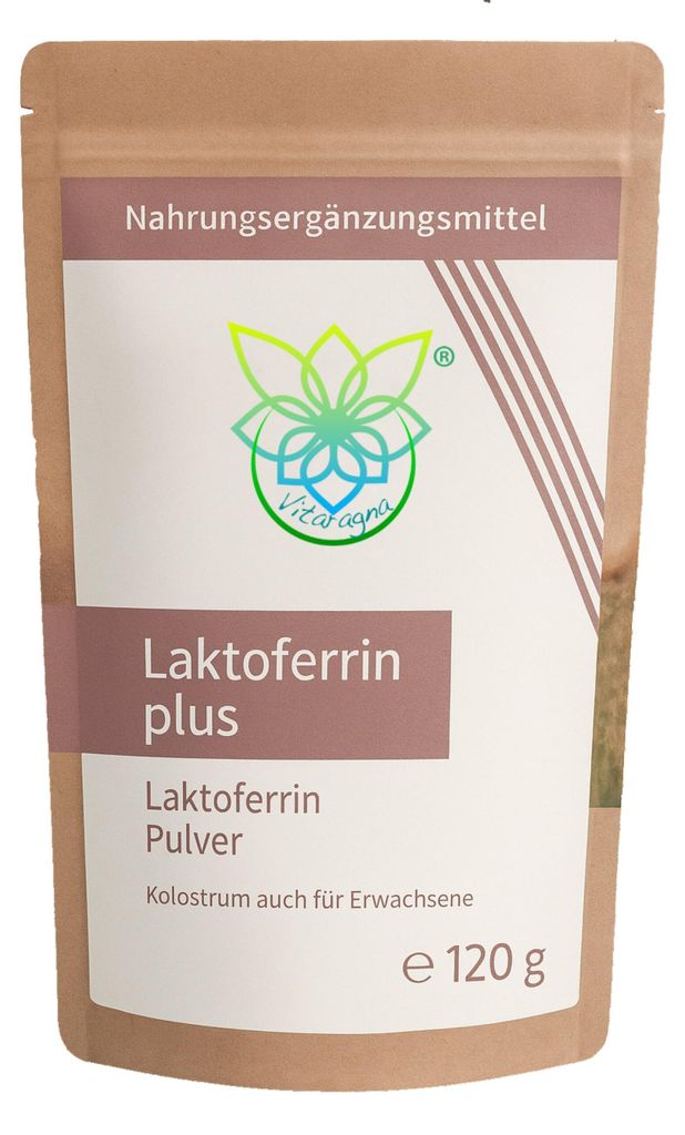 VITARAGNA Laktoferrin Plus Pulver 120 g mit Glycin und Produktbild 