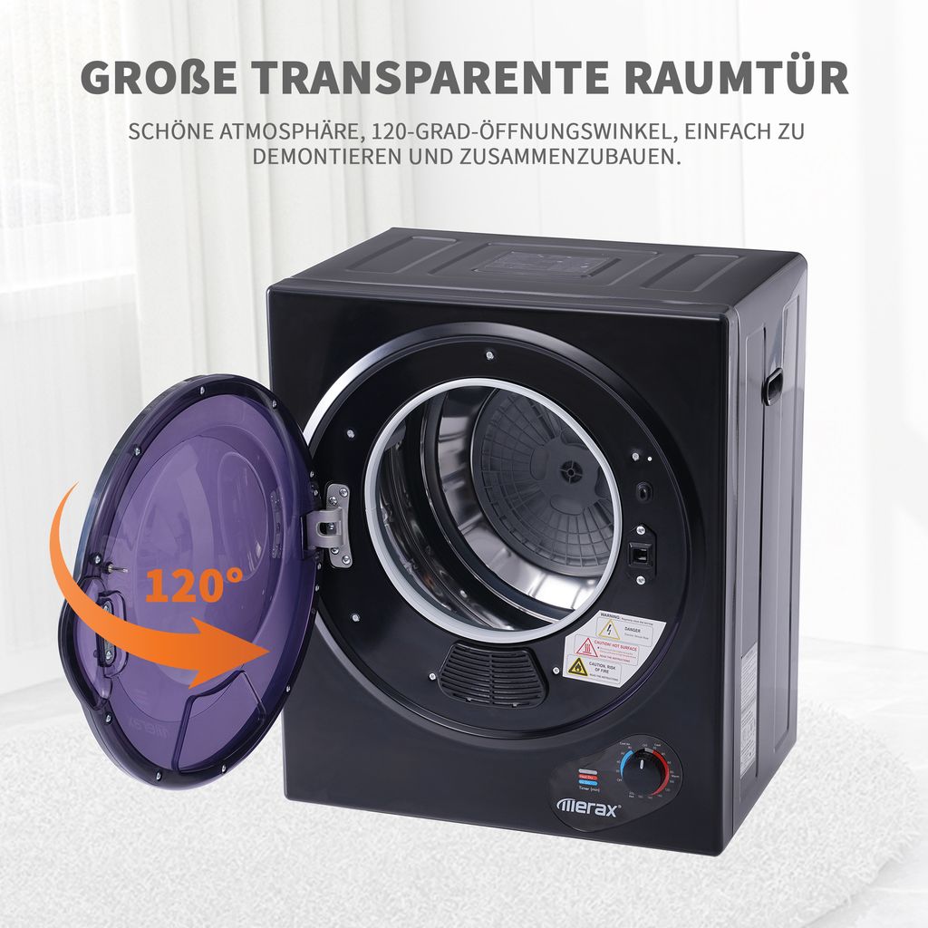 Merax Mini-Wäschetrockner Trockner Ablufttrockner, Produktbild 5