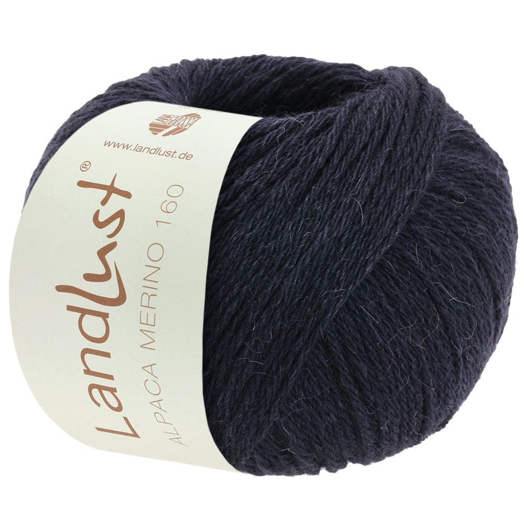 Lana Grossa - Landlust Alpaka Merino 160 0412 schwarzblau Produktbild 